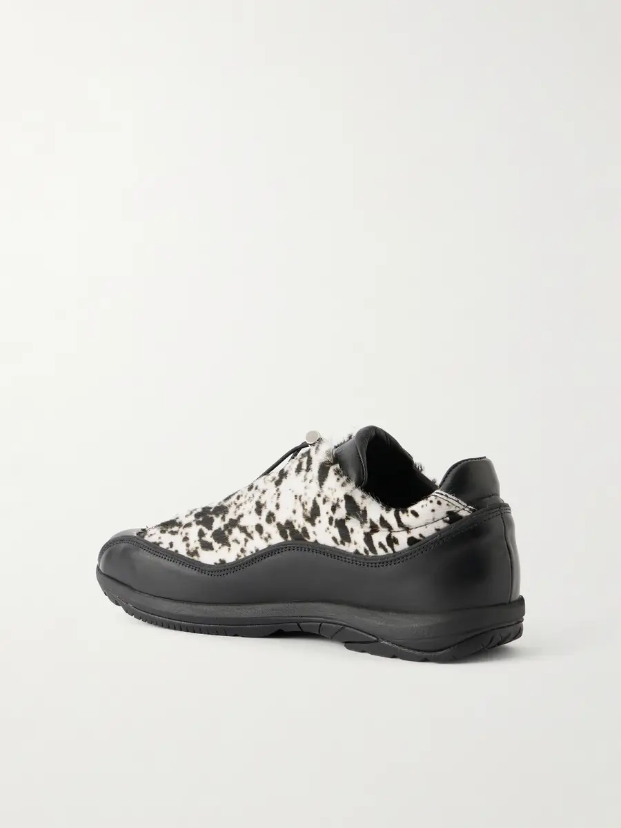 Diemme Licata Leather-Trimmed Calf-Hair Sneakers - Men | Thumbnail 4
