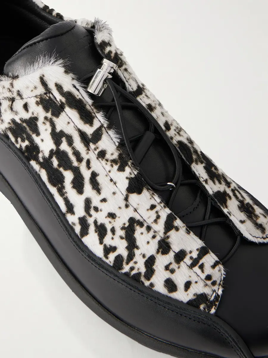 Diemme Licata Leather-Trimmed Calf-Hair Sneakers - Men | Thumbnail 5