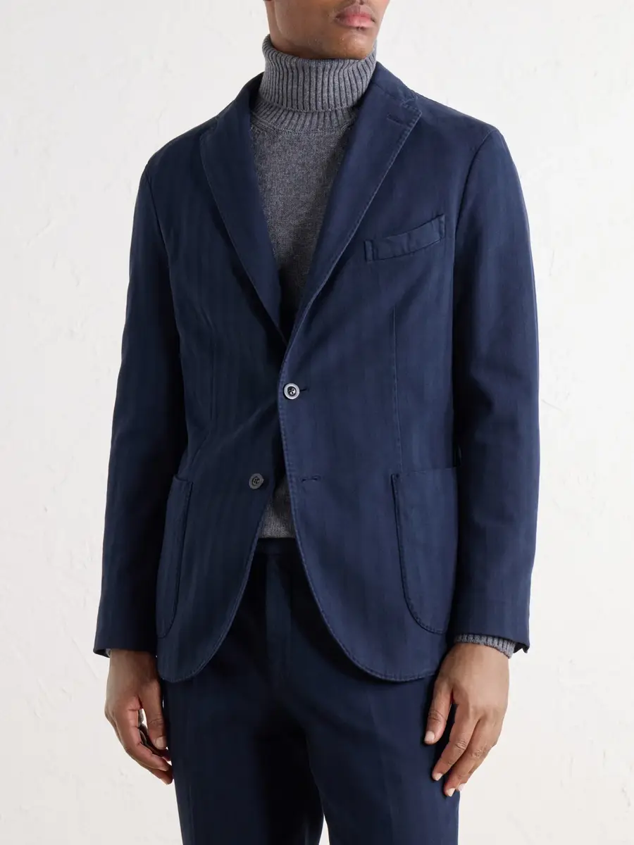 Boglioli Herringbone Cotton and Cashmere-Blend Twill Suit Jacket - Men | Thumbnail 3 Boglioli Herringbone Cotton and Cashmere-Blend Twill Suit Jacket - Men | Thumbnail 3