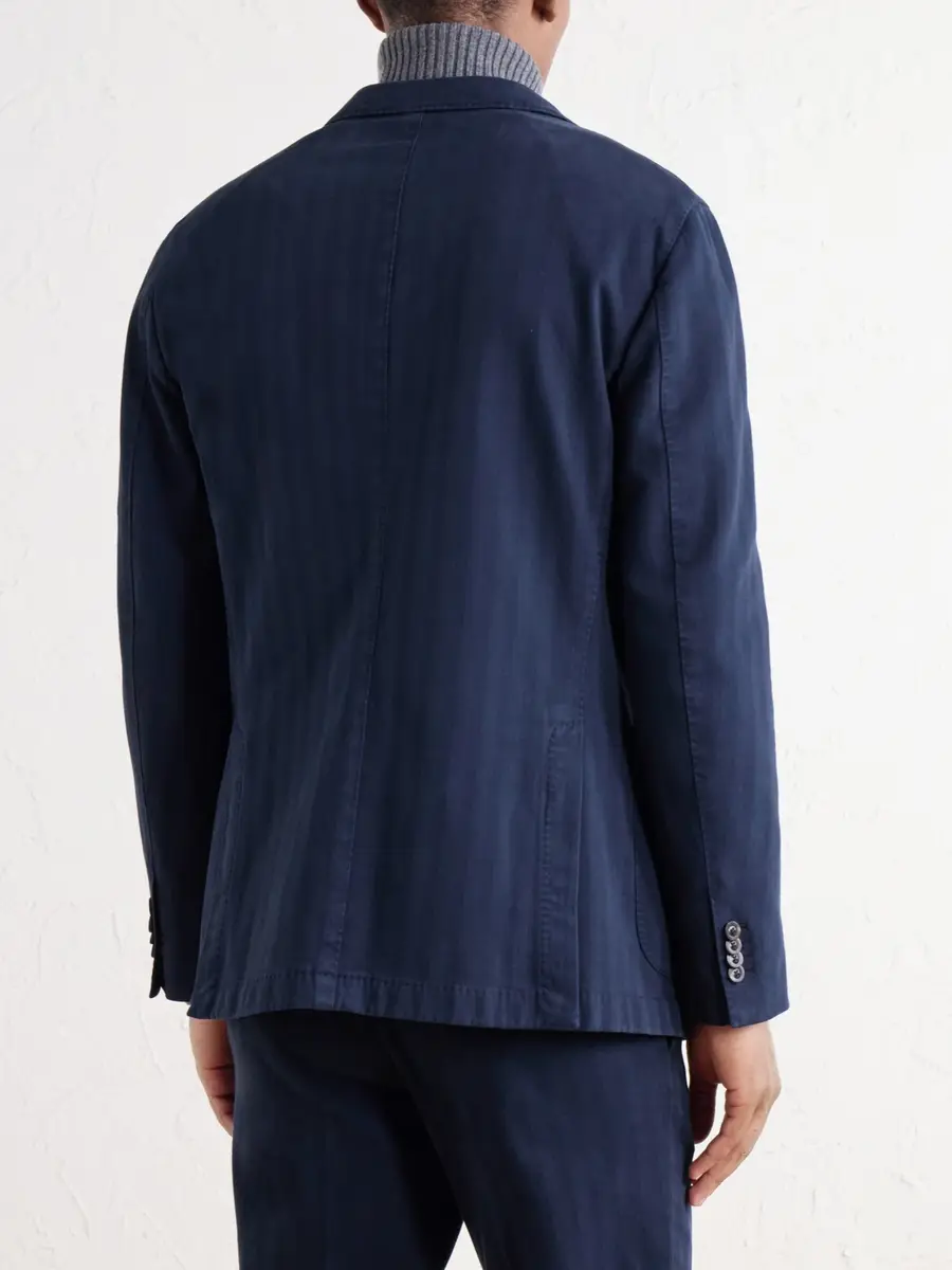 Boglioli Herringbone Cotton and Cashmere-Blend Twill Suit Jacket - Men | Thumbnail 4 Boglioli Herringbone Cotton and Cashmere-Blend Twill Suit Jacket - Men | Thumbnail 4