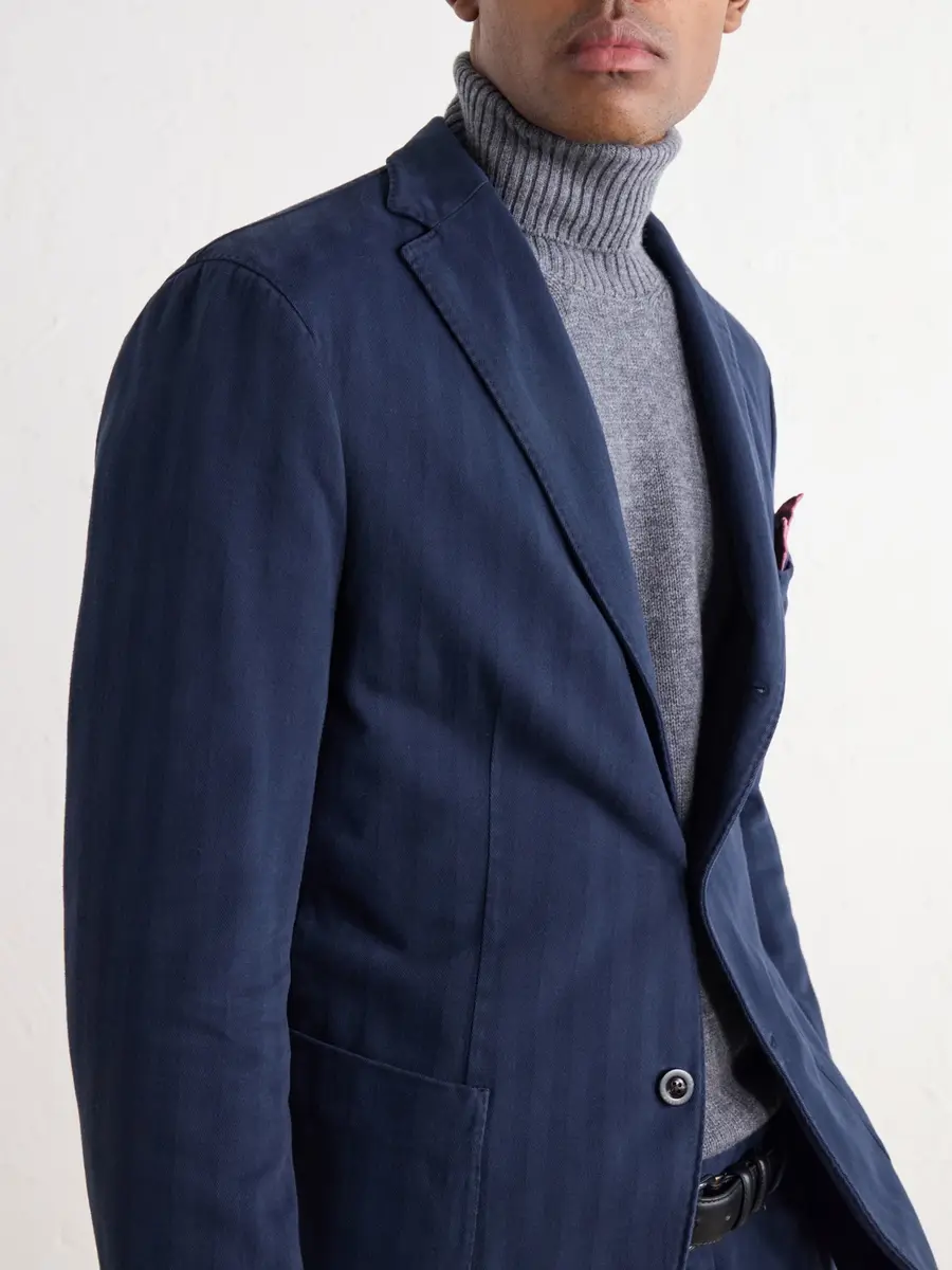 Boglioli Herringbone Cotton and Cashmere-Blend Twill Suit Jacket - Men | Thumbnail 5 Boglioli Herringbone Cotton and Cashmere-Blend Twill Suit Jacket - Men | Thumbnail 5