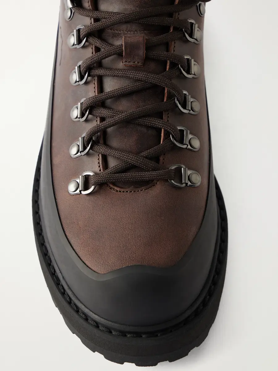 Diemme Cornaro Gomma Rubber-Trimmed Waxed-Leather Hiking Boots - Men | Thumbnail 5