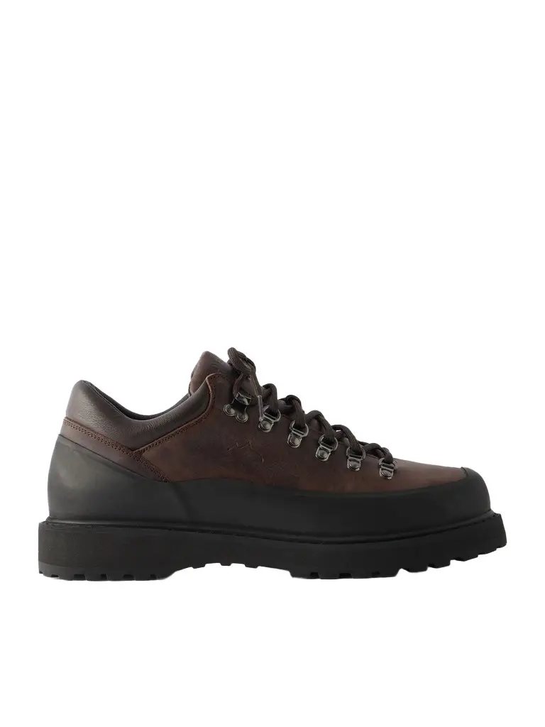Diemme Cornaro Gomma Rubber-Trimmed Waxed-Leather Hiking Boots - Men