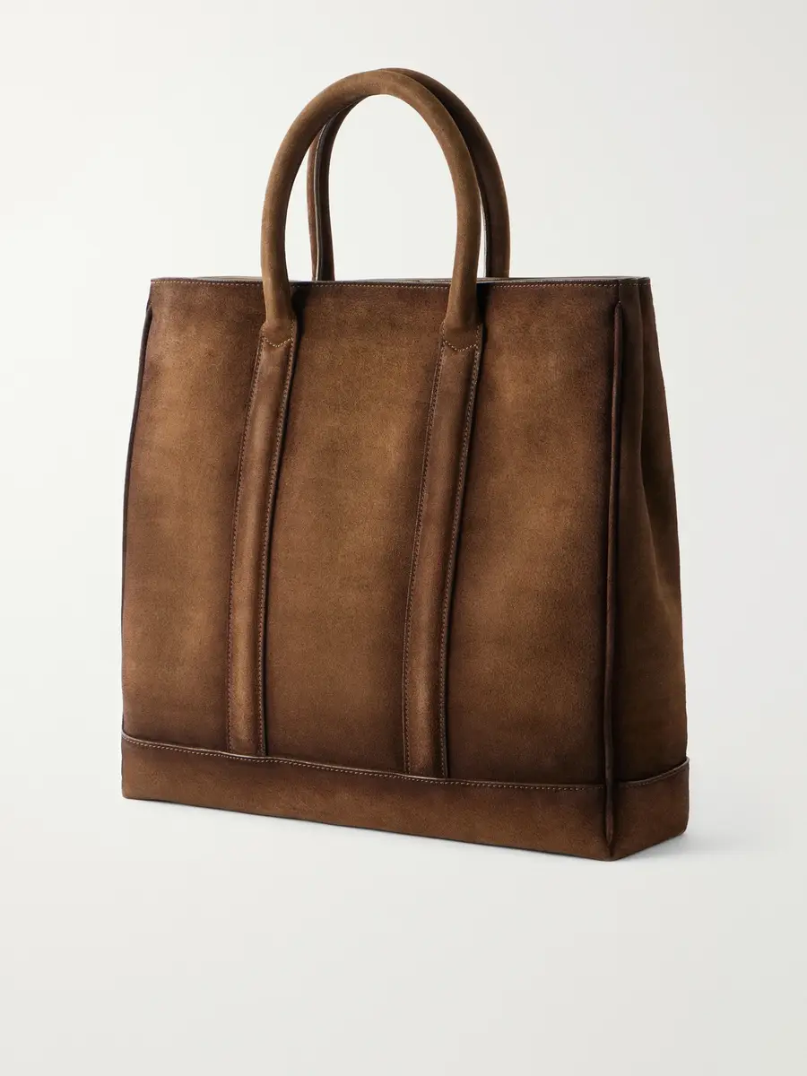 Officine Creative Quentin/026 Cashmere-Lined Suede Tote Bag - Men | Thumbnail 4 Officine Creative Quentin/026 Cashmere-Lined Suede Tote Bag - Men | Thumbnail 4