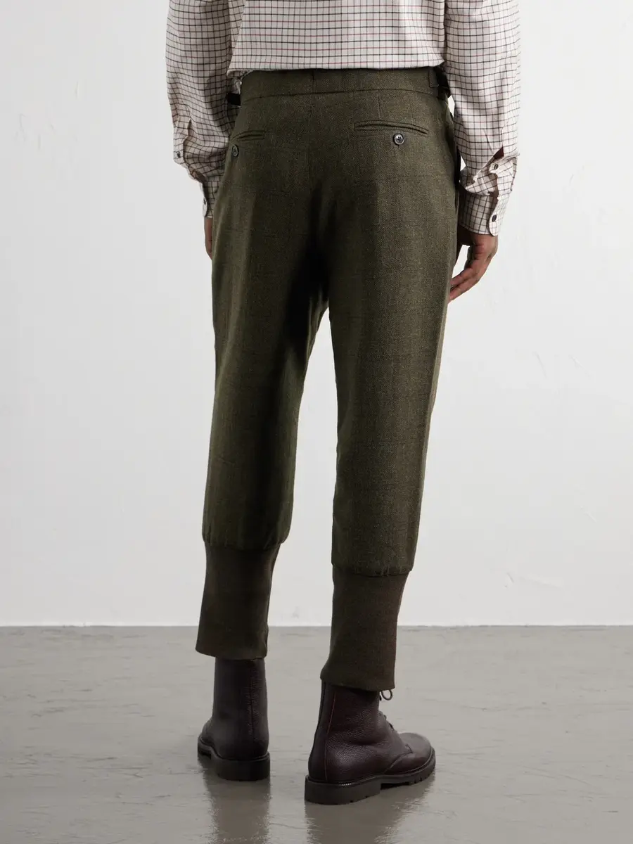 Purdey Checked Pleated Wool-Tweed Trousers - Men | Thumbnail 5 Purdey Checked Pleated Wool-Tweed Trousers - Men | Thumbnail 5