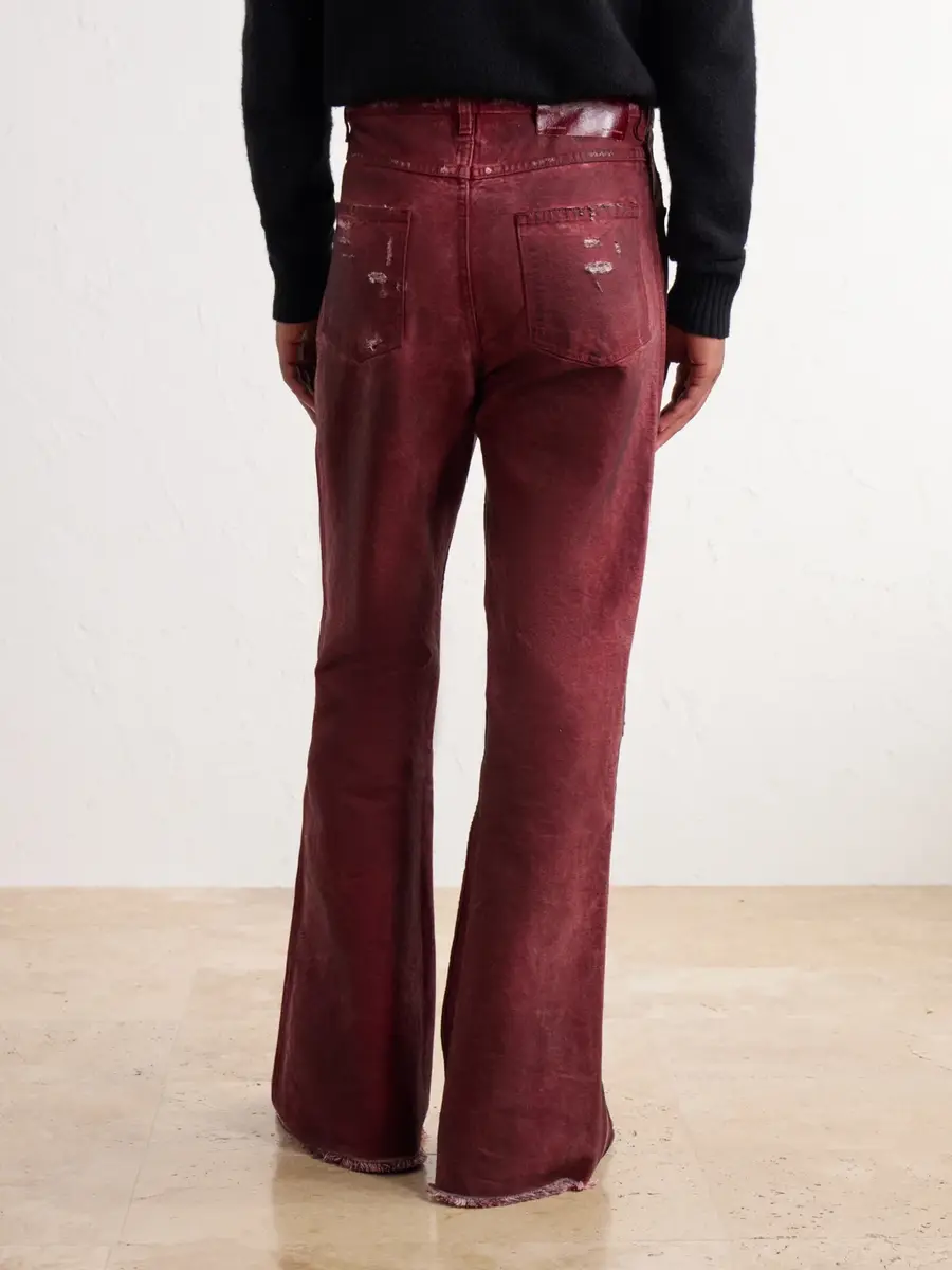 SEKRIT Studded Chopper Flared Distressed Panelled Jeans - Men | Thumbnail 4 SEKRIT Studded Chopper Flared Distressed Panelled Jeans - Men | Thumbnail 4