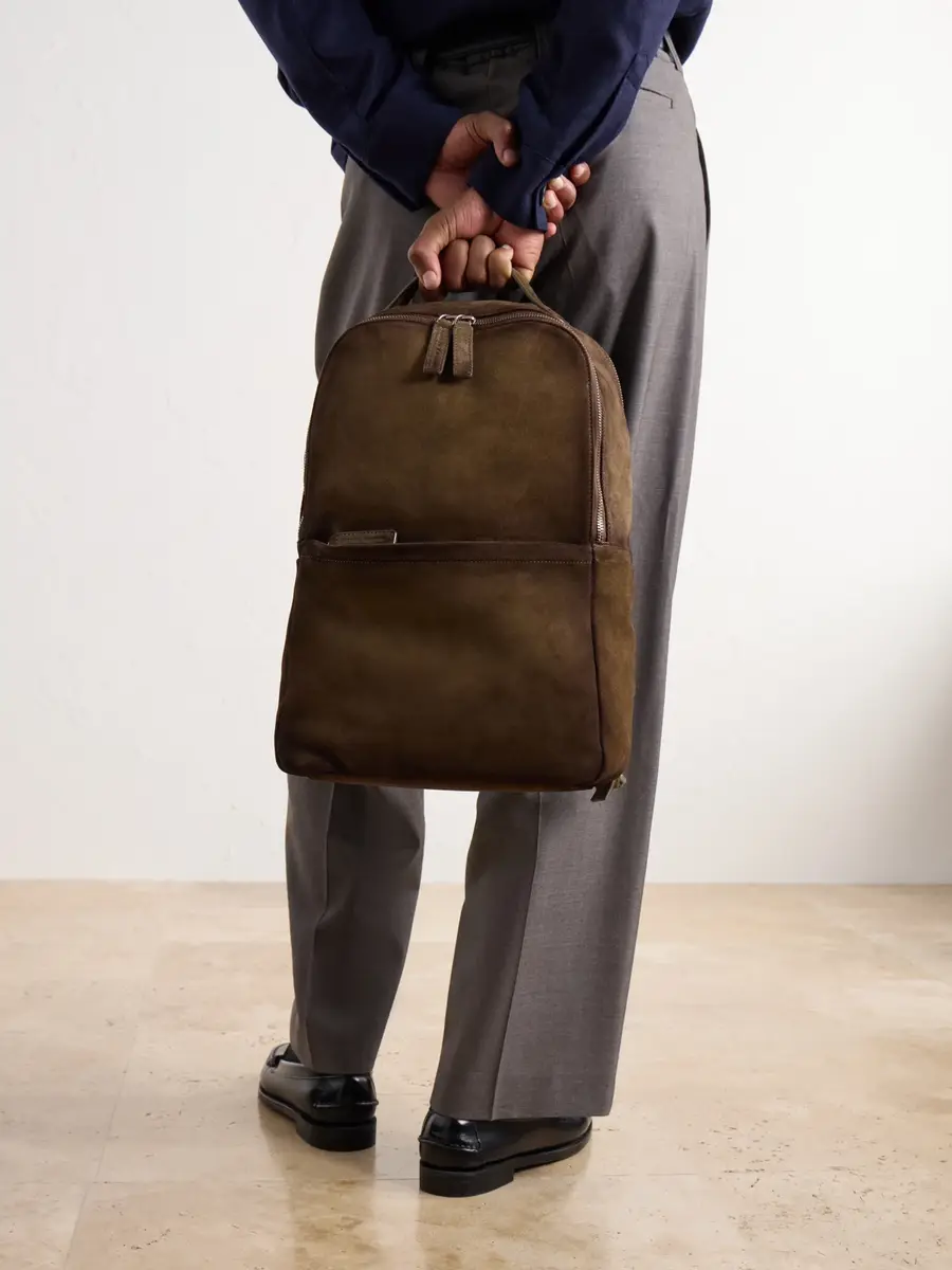 Officine Creative Quentin/023 Suede Backpack - Men | Thumbnail 2 Officine Creative Quentin/023 Suede Backpack - Men | Thumbnail 2