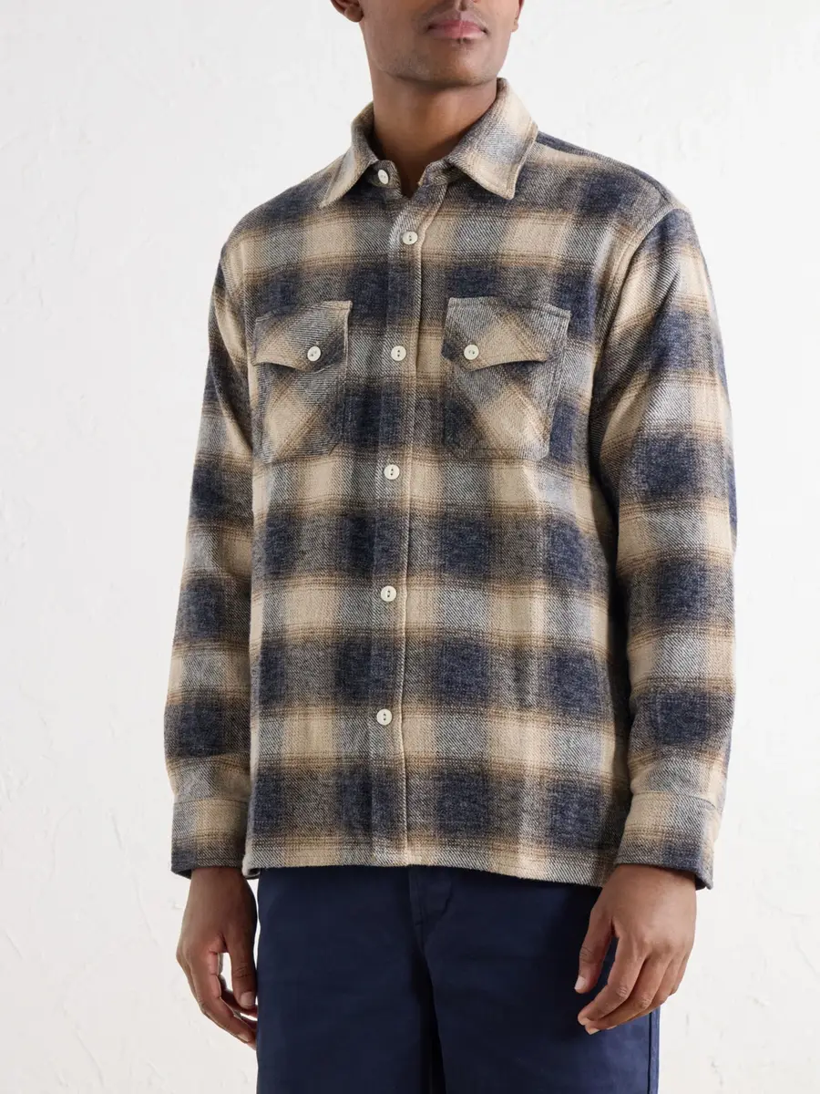 3sixteen Crosscut Checked Cotton-Flannel Shirt - Men | Thumbnail 3