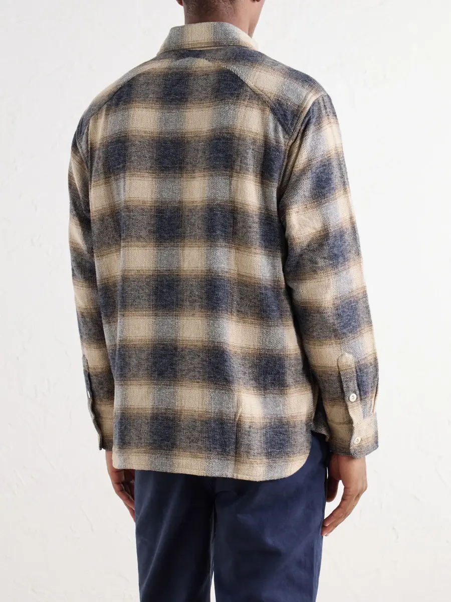 3sixteen Crosscut Checked Cotton-Flannel Shirt - Men | Thumbnail 4