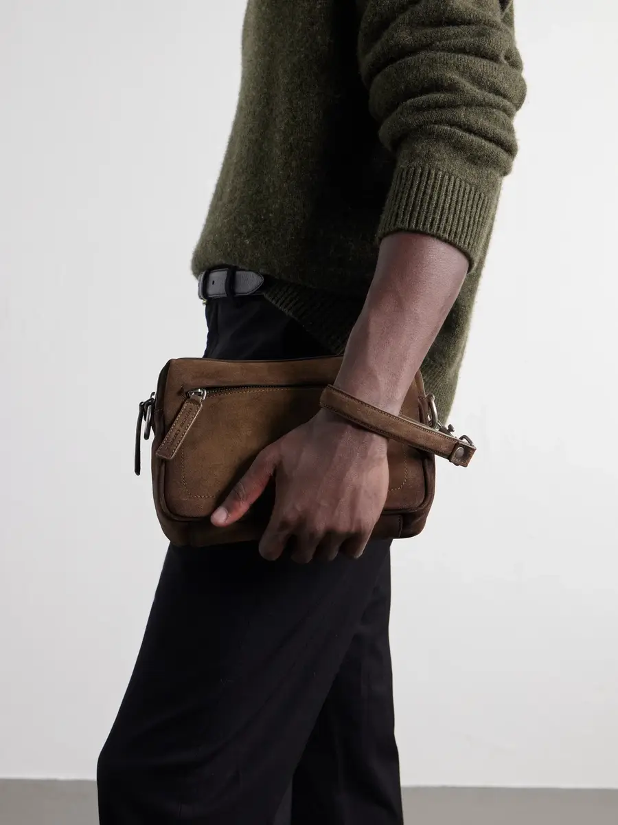 Officine Creative Quentin 25 Suede Messenger Bag - Men | Thumbnail 2