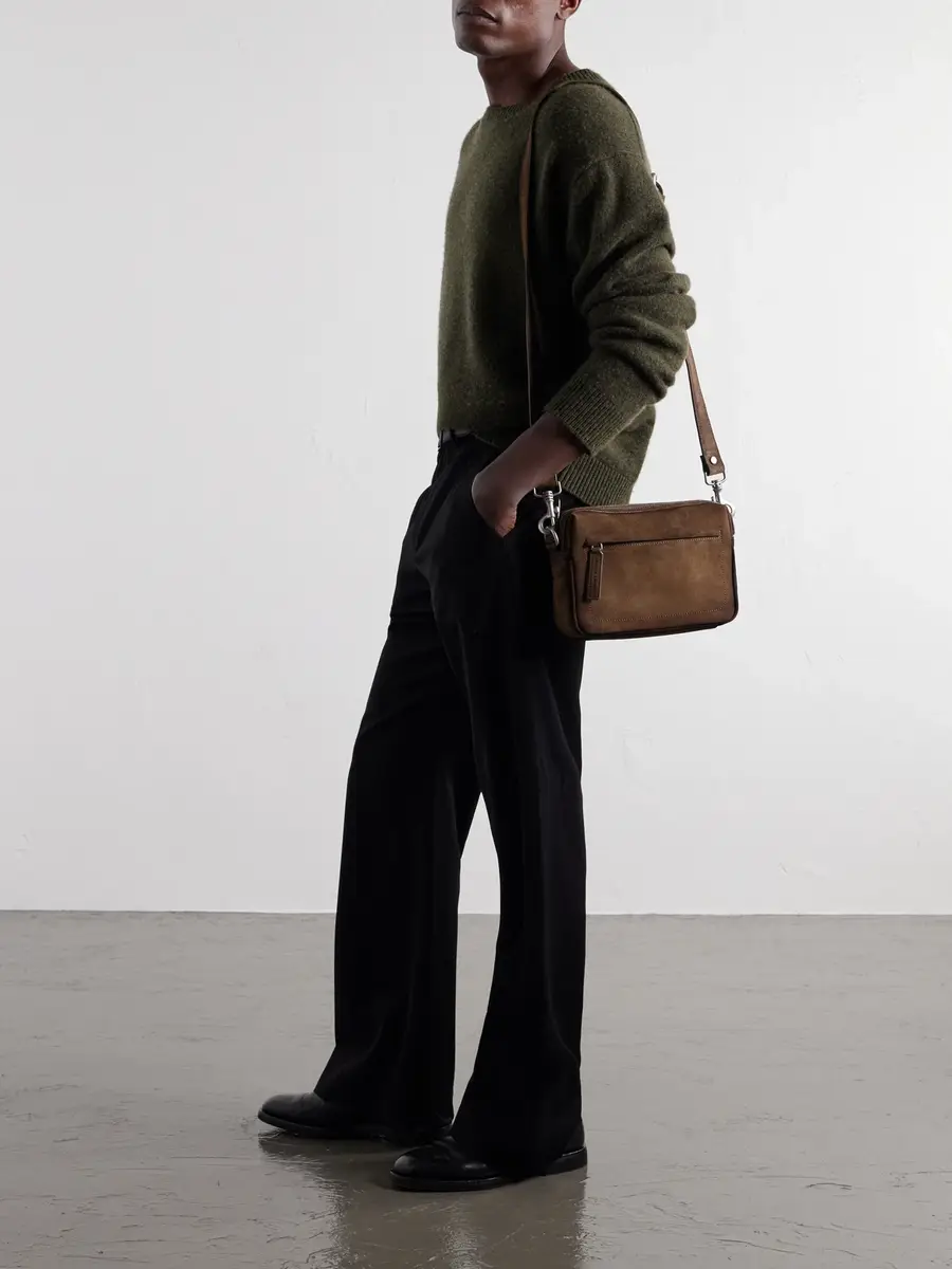 Officine Creative Quentin 25 Suede Messenger Bag - Men | Thumbnail 3