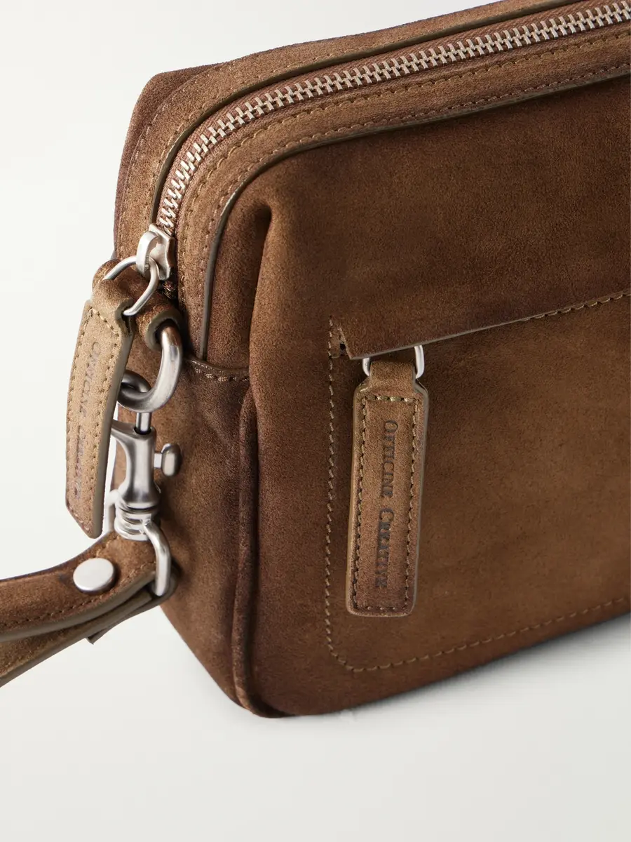 Officine Creative Quentin 25 Suede Messenger Bag - Men | Thumbnail 5