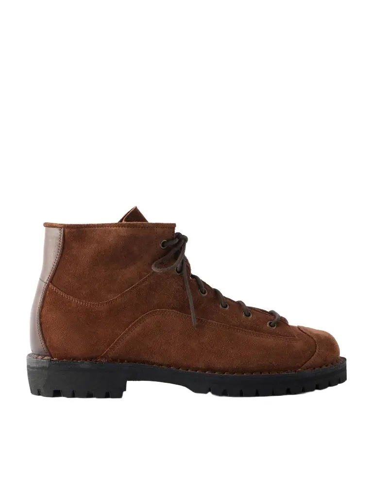 Saldatore Leather-Trimmed Suede Boots - Men