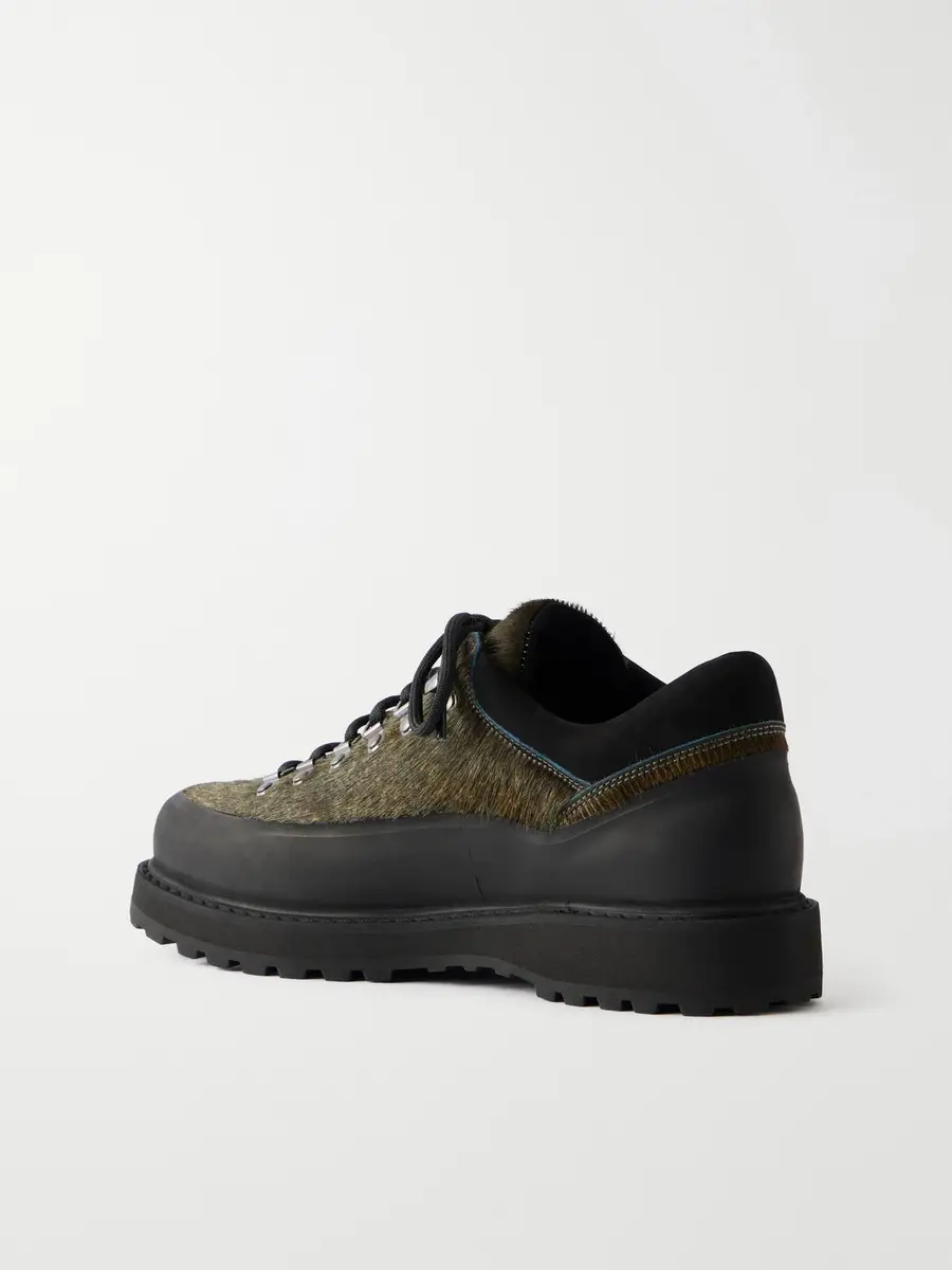 Diemme Cornaro Gomma Suede and Rubber-Trimmed Calf-Hair Hiking Boots - Men | Thumbnail 4