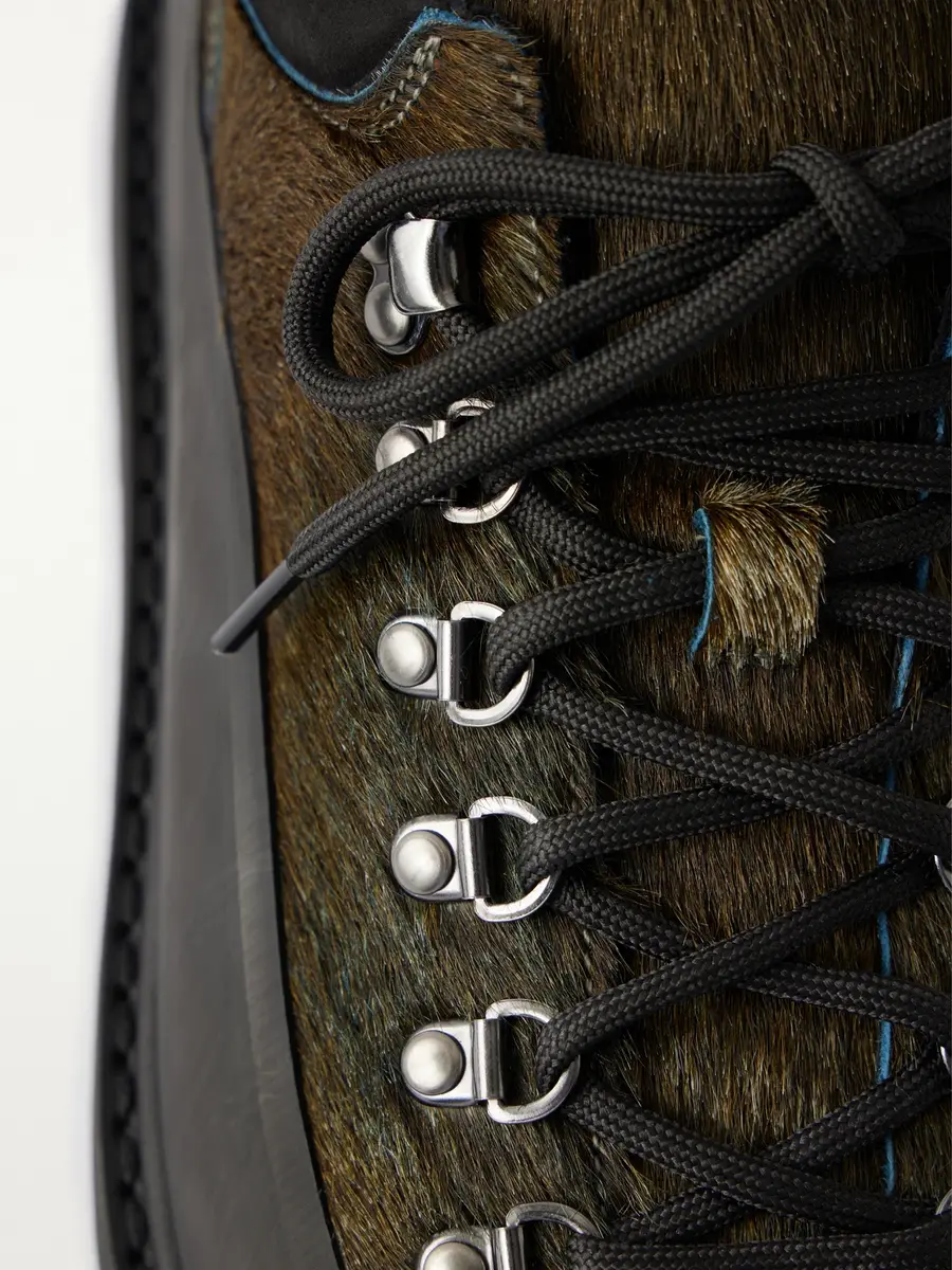 Diemme Cornaro Gomma Suede and Rubber-Trimmed Calf-Hair Hiking Boots - Men | Thumbnail 5
