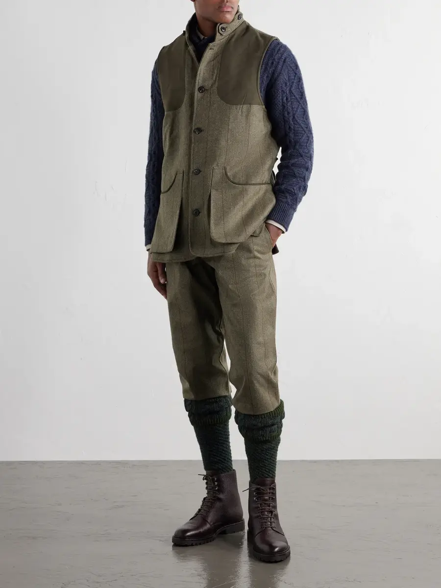 Purdey Herringbone Wool-Blend Tweed Gilet - Men | Thumbnail 2 Purdey Herringbone Wool-Blend Tweed Gilet - Men | Thumbnail 2