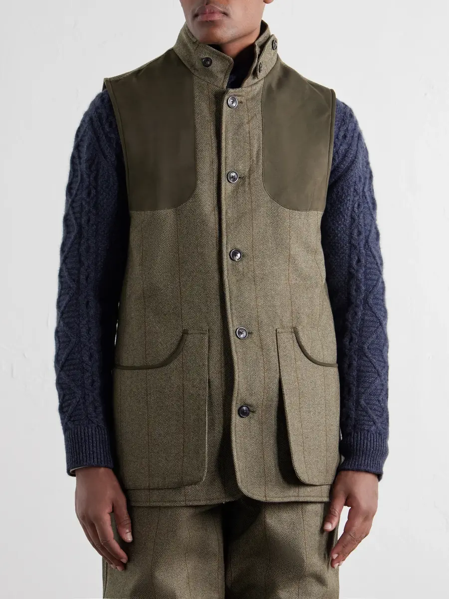 Purdey Herringbone Wool-Blend Tweed Gilet - Men | Thumbnail 3 Purdey Herringbone Wool-Blend Tweed Gilet - Men | Thumbnail 3
