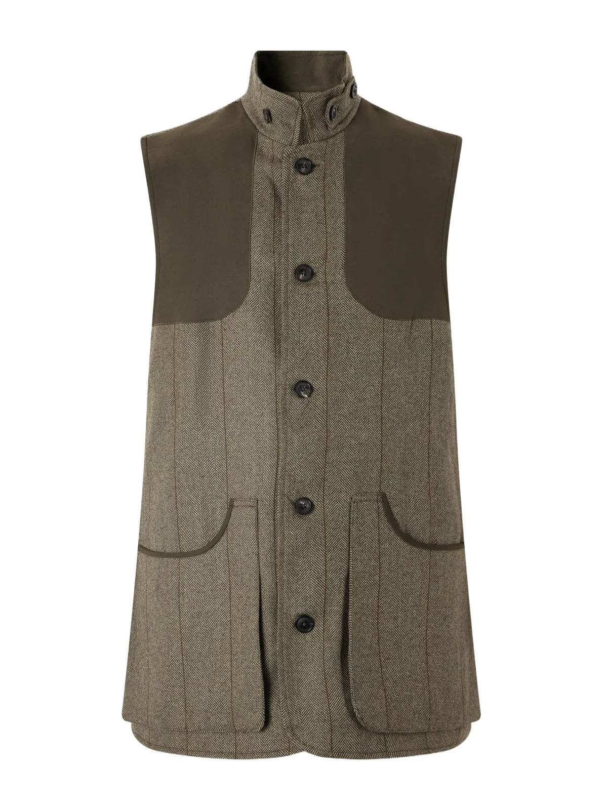 Purdey Herringbone Wool-Blend Tweed Gilet - Men