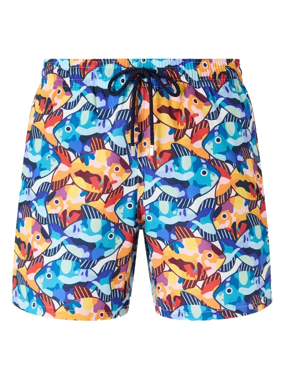 Mahina Straight-Leg Mid-Lenght Printed Shell Swim Shorts - Men Mahina Straight-Leg Mid-Lenght Printed Shell Swim Shorts - Men