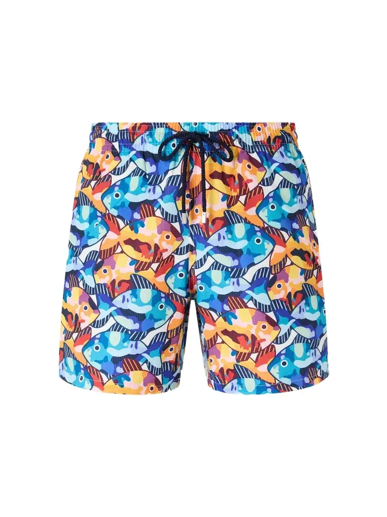 Vilebrequin Mahina Straight-Leg Mid-Lenght Printed Shell Swim Shorts - Men