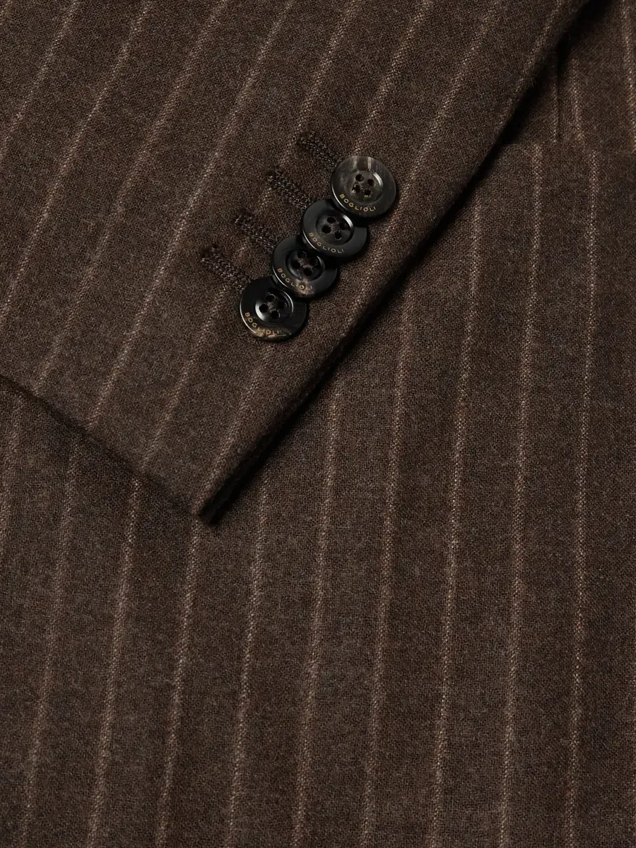 Boglioli Pinstriped Virgin Wool-Flannel Suit Jacket - Men | Thumbnail 2 Boglioli Pinstriped Virgin Wool-Flannel Suit Jacket - Men | Thumbnail 2