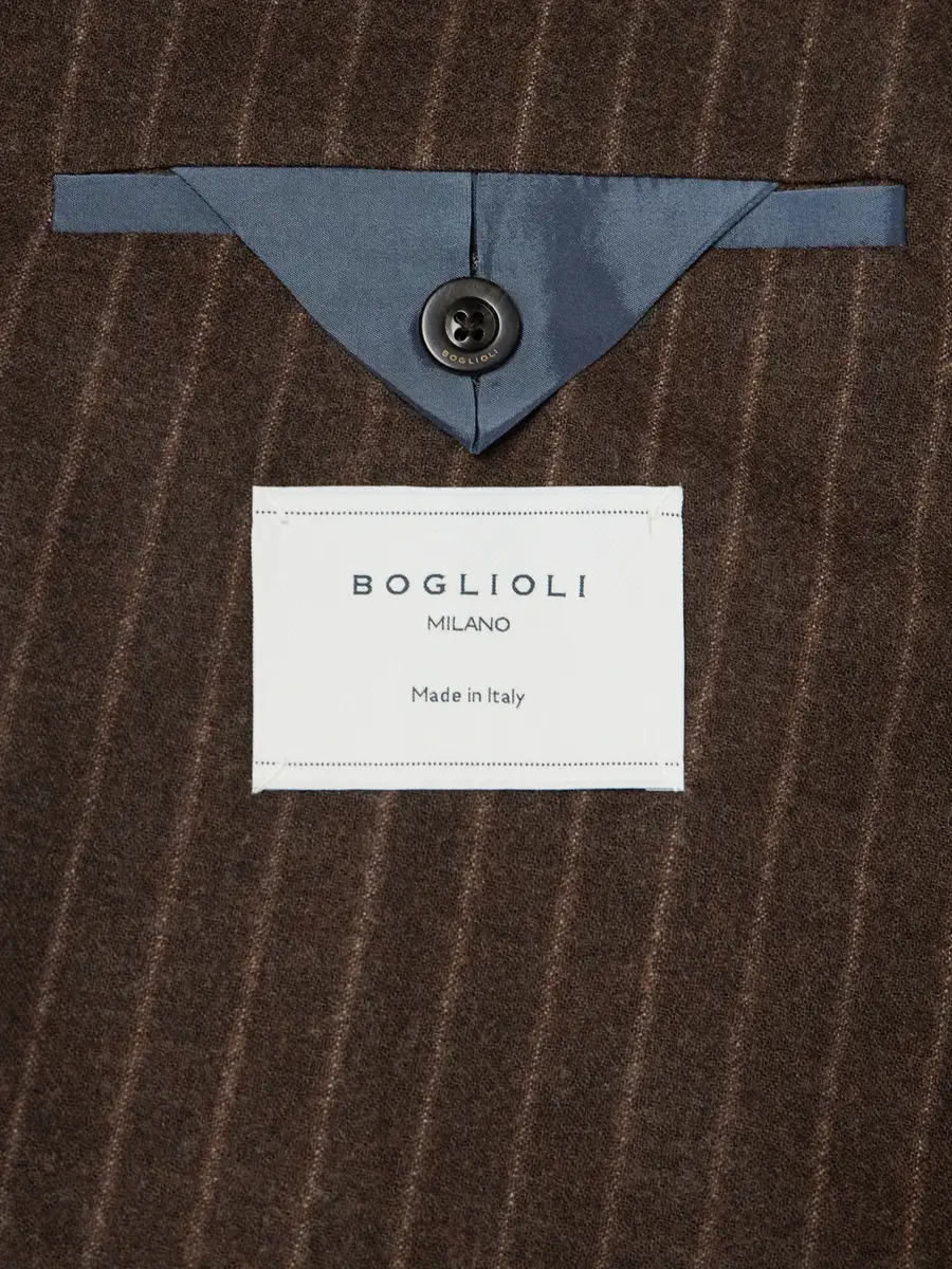 Boglioli Pinstriped Virgin Wool-Flannel Suit Jacket - Men | Thumbnail 3 Boglioli Pinstriped Virgin Wool-Flannel Suit Jacket - Men | Thumbnail 3
