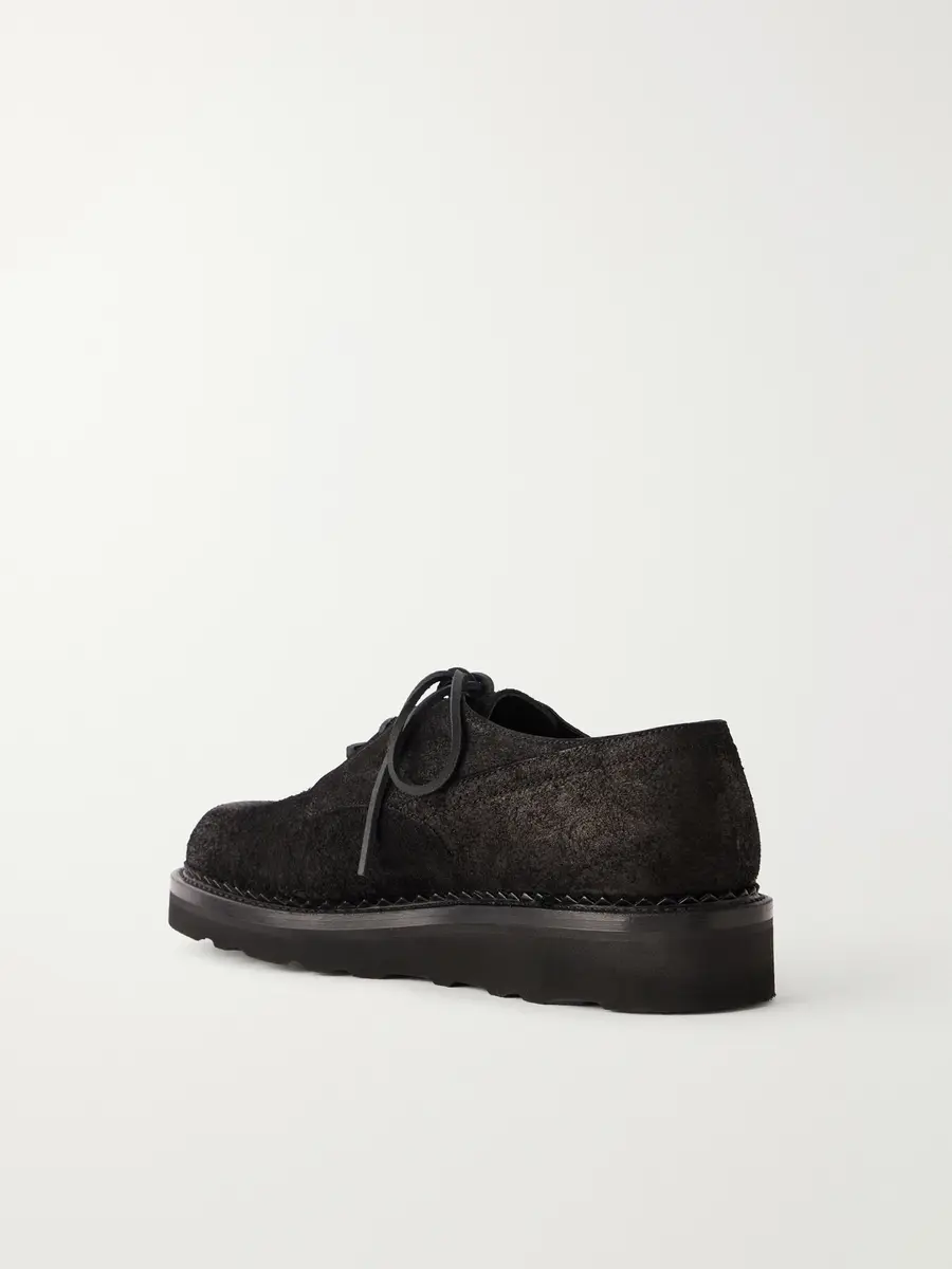 Yuketen Military Plain Waxed-Suede Derby Shoes - Men | Thumbnail 4