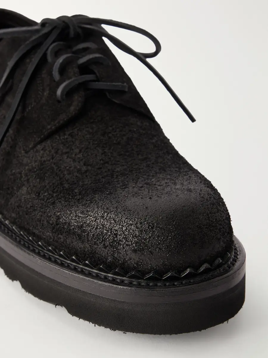 Yuketen Military Plain Waxed-Suede Derby Shoes - Men | Thumbnail 5