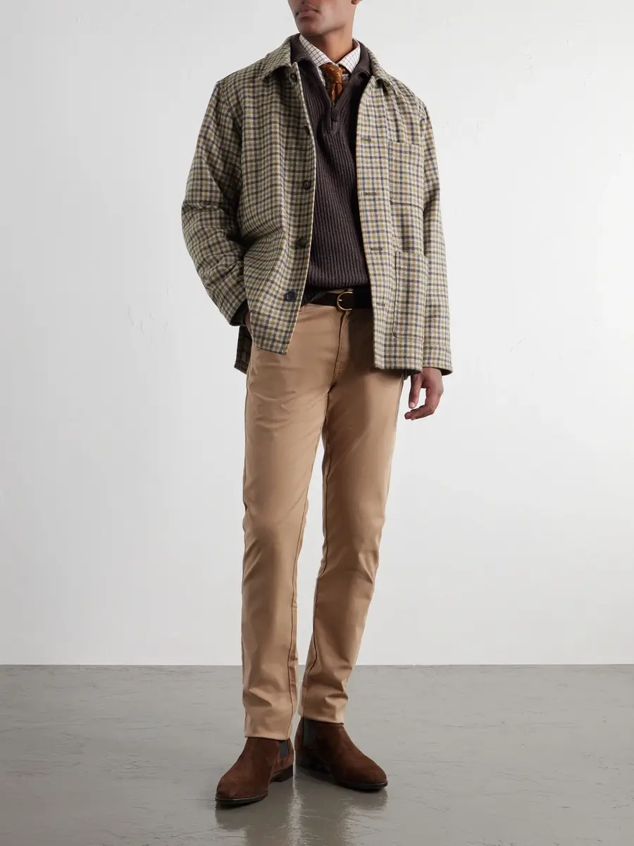 Purdey Slim-Fit Straight-Leg Cotton-Blend Twill Trousers - Men | Thumbnail 2
