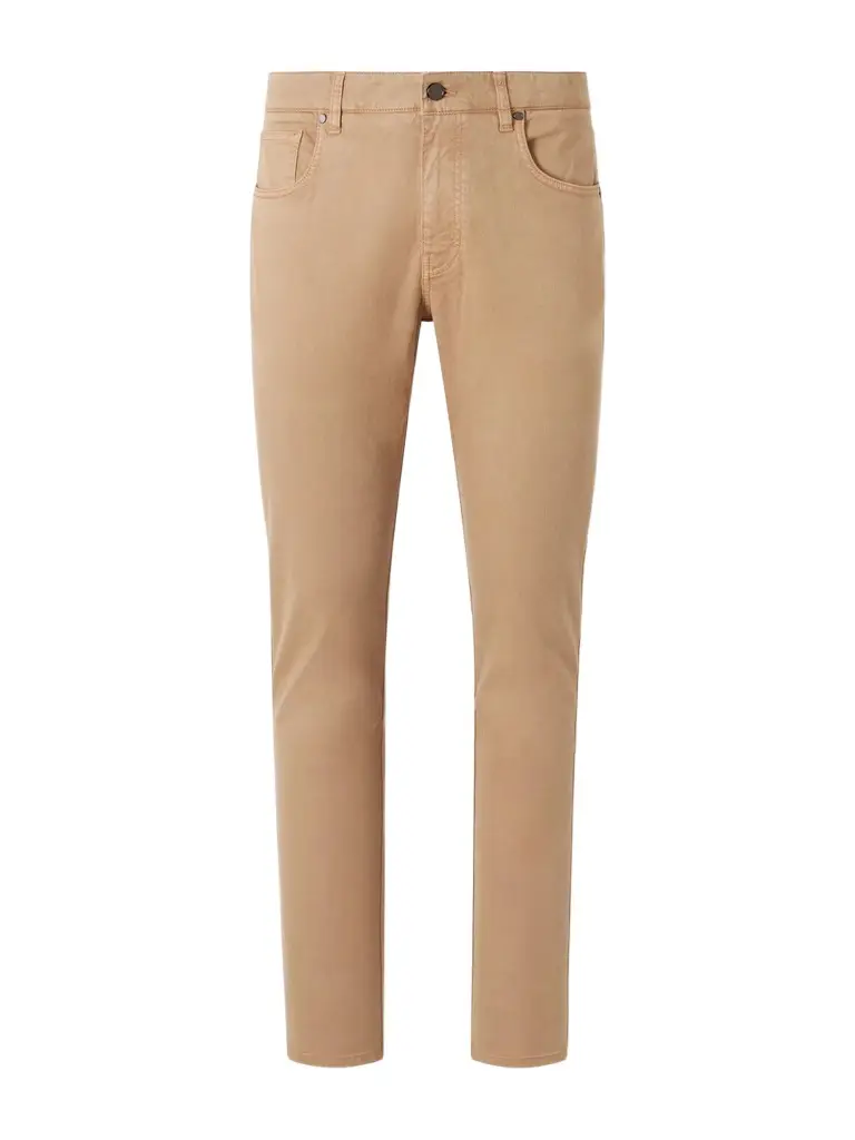 Slim-Fit Straight-Leg Cotton-Blend Twill Trousers - Men Slim-Fit Straight-Leg Cotton-Blend Twill Trousers - Men