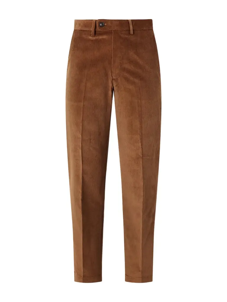 Straight-Leg Cotton-Blend Corduroy Trousers - Men