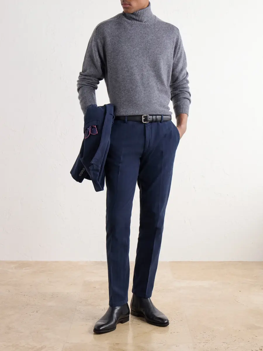 Boglioli Virgin Wool and Cashmere-Blend Rollneck Sweater - Men | Thumbnail 2