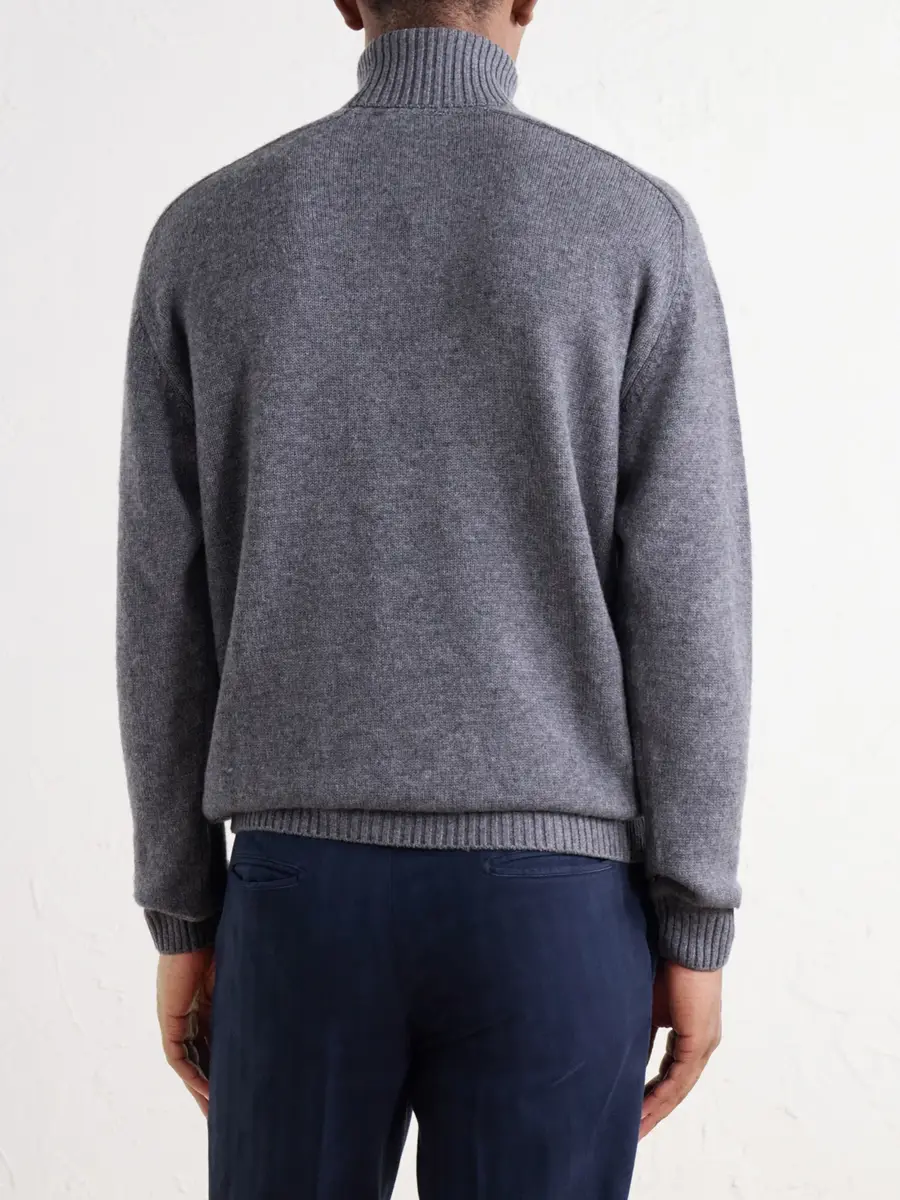 Boglioli Virgin Wool and Cashmere-Blend Rollneck Sweater - Men | Thumbnail 4
