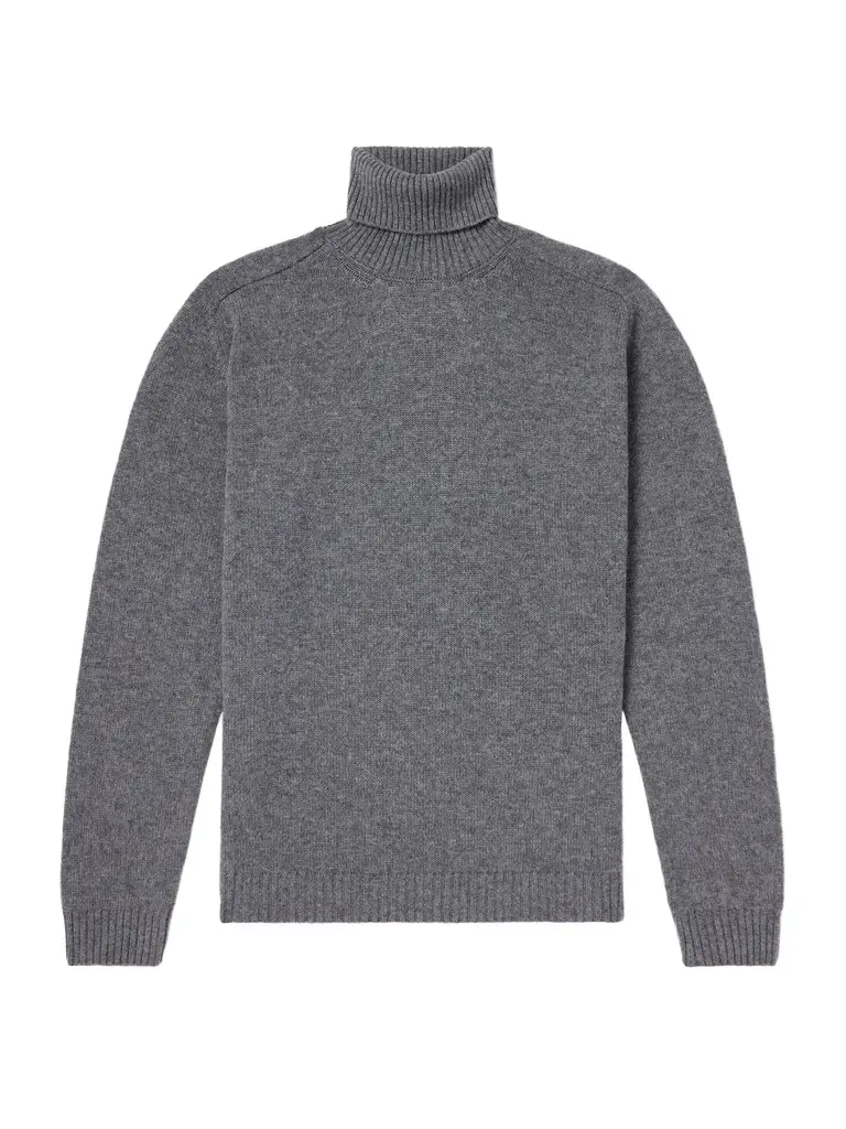 Virgin Wool and Cashmere-Blend Rollneck Sweater - Men Virgin Wool and Cashmere-Blend Rollneck Sweater - Men
