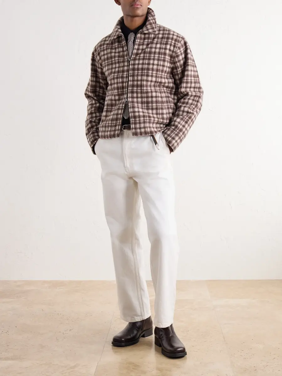 3sixteen Club Checked Felted Wool-Blend Jacket - Men | Thumbnail 2