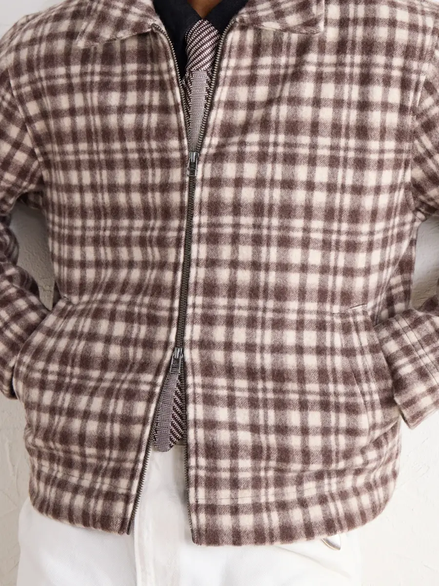 3sixteen Club Checked Felted Wool-Blend Jacket - Men | Thumbnail 5