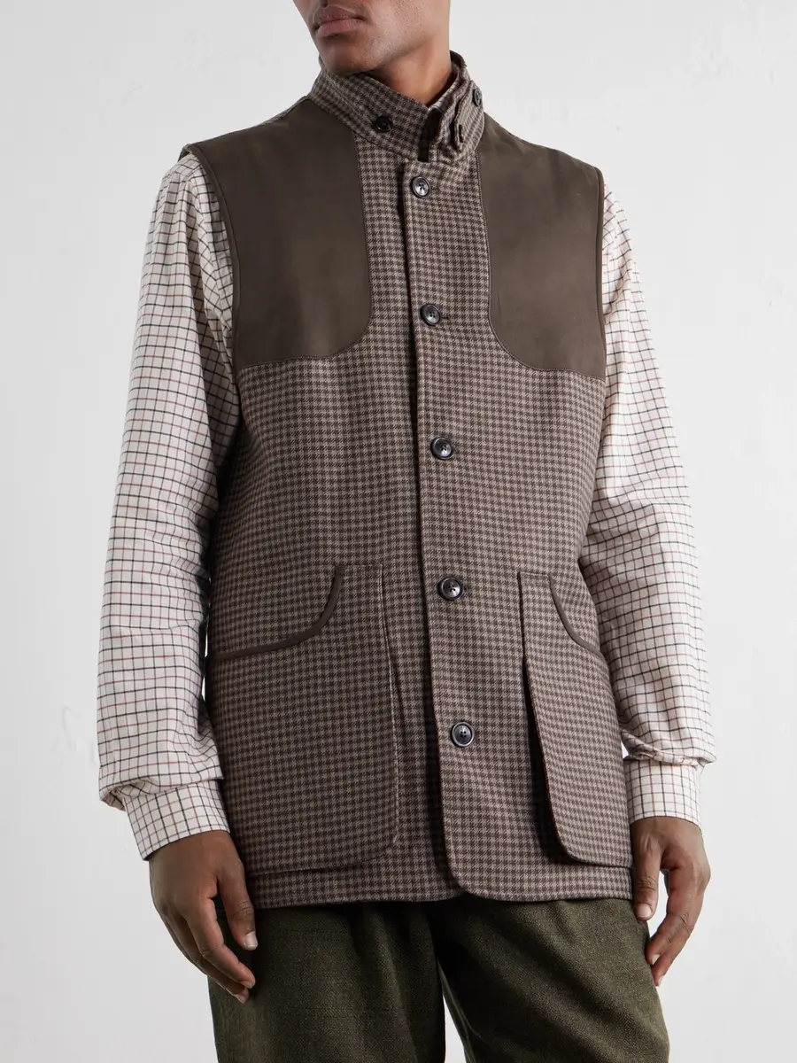 Purdey Houndstooth Wool and Cashmere-Blend Tweed Gilet - Men | Thumbnail 3 Purdey Houndstooth Wool and Cashmere-Blend Tweed Gilet - Men | Thumbnail 3