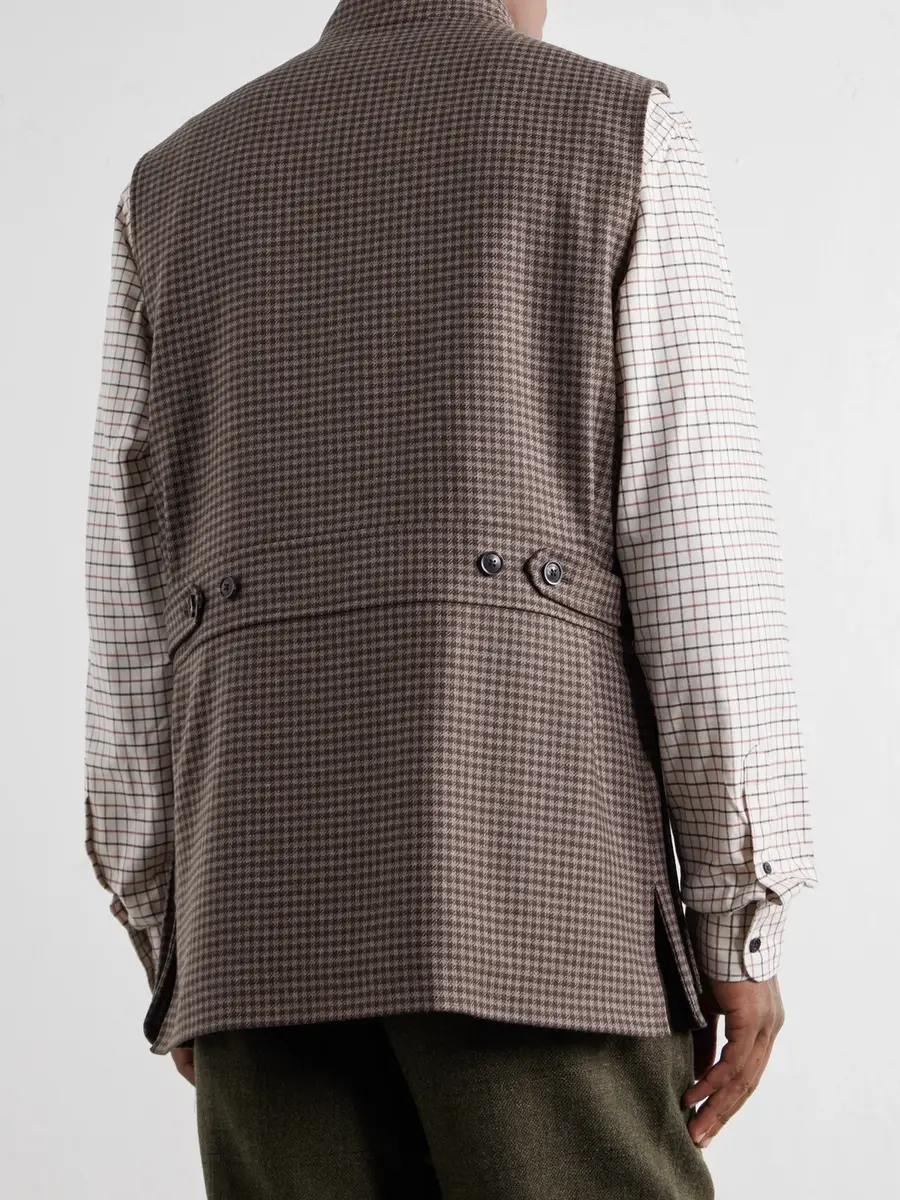 Purdey Houndstooth Wool and Cashmere-Blend Tweed Gilet - Men | Thumbnail 4 Purdey Houndstooth Wool and Cashmere-Blend Tweed Gilet - Men | Thumbnail 4
