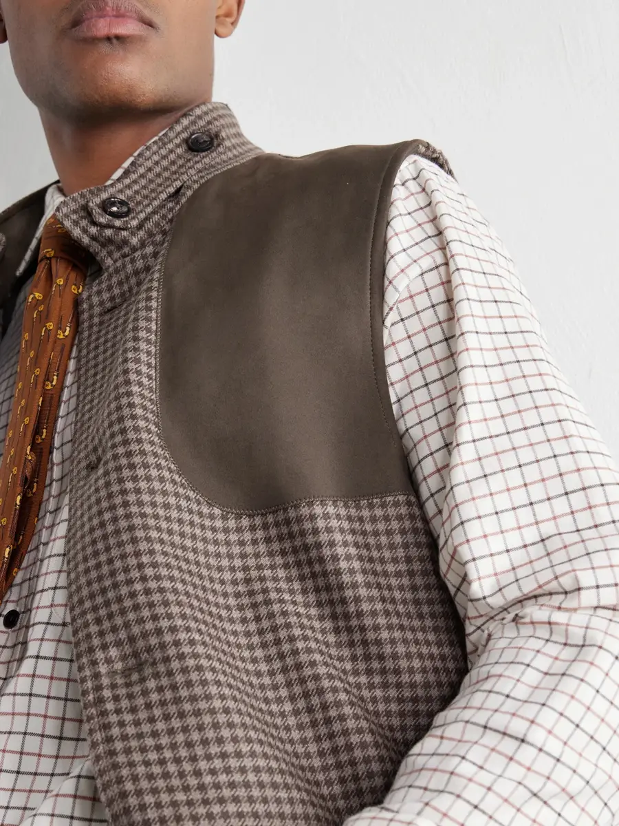 Purdey Houndstooth Wool and Cashmere-Blend Tweed Gilet - Men | Thumbnail 5 Purdey Houndstooth Wool and Cashmere-Blend Tweed Gilet - Men | Thumbnail 5