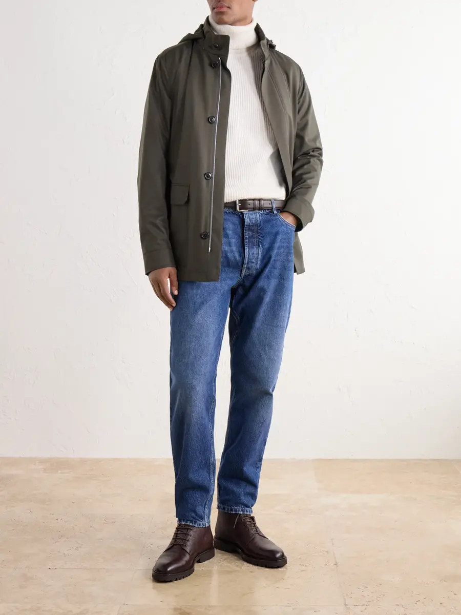 Zegna Hooded Twill Coat - Men | Thumbnail 2 Zegna Hooded Twill Coat - Men | Thumbnail 2