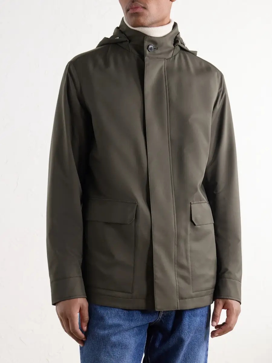 Zegna Hooded Twill Coat - Men | Thumbnail 3 Zegna Hooded Twill Coat - Men | Thumbnail 3