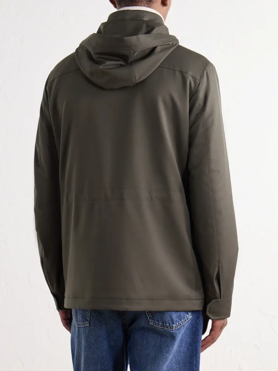Zegna Hooded Twill Coat - Men | Thumbnail 4 Zegna Hooded Twill Coat - Men | Thumbnail 4