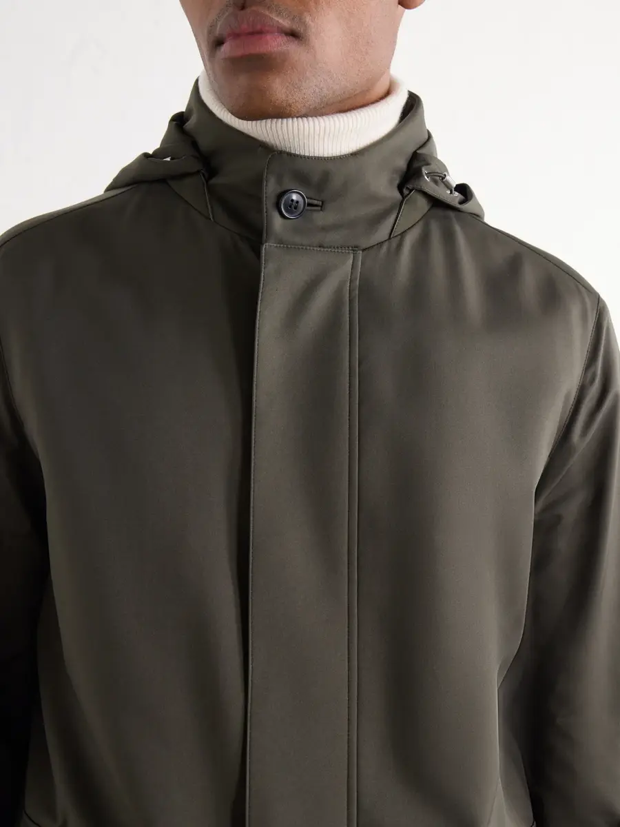 Zegna Hooded Twill Coat - Men | Thumbnail 5 Zegna Hooded Twill Coat - Men | Thumbnail 5
