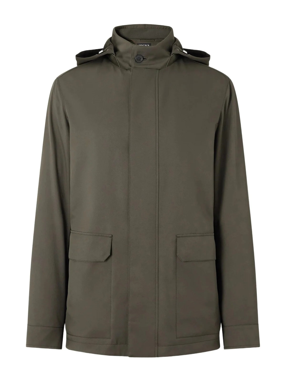 Zegna Hooded Twill Coat - Men