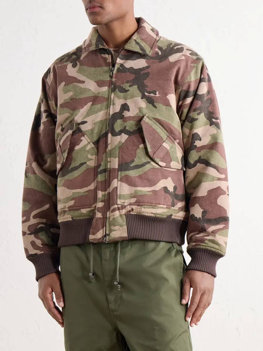 3sixteen CWU Printed Rib-Trimmed Cotton-Twill Bomber Jacket - Men | Thumbnail 3 3sixteen CWU Printed Rib-Trimmed Cotton-Twill Bomber Jacket - Men | Thumbnail 3