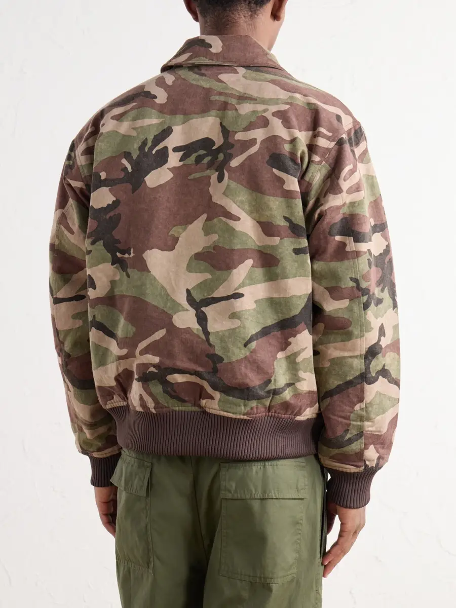 3sixteen CWU Printed Rib-Trimmed Cotton-Twill Bomber Jacket - Men | Thumbnail 4 3sixteen CWU Printed Rib-Trimmed Cotton-Twill Bomber Jacket - Men | Thumbnail 4