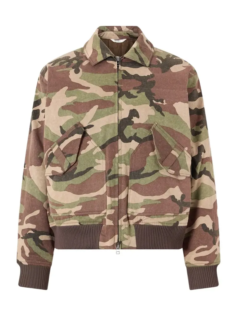 3sixteen CWU Printed Rib-Trimmed Cotton-Twill Bomber Jacket - Men