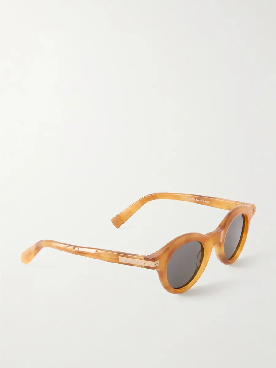 Zegna Round-Frame Tortoiseshell Acetate Sunglasses - Men | Thumbnail 4 Zegna Round-Frame Tortoiseshell Acetate Sunglasses - Men | Thumbnail 4