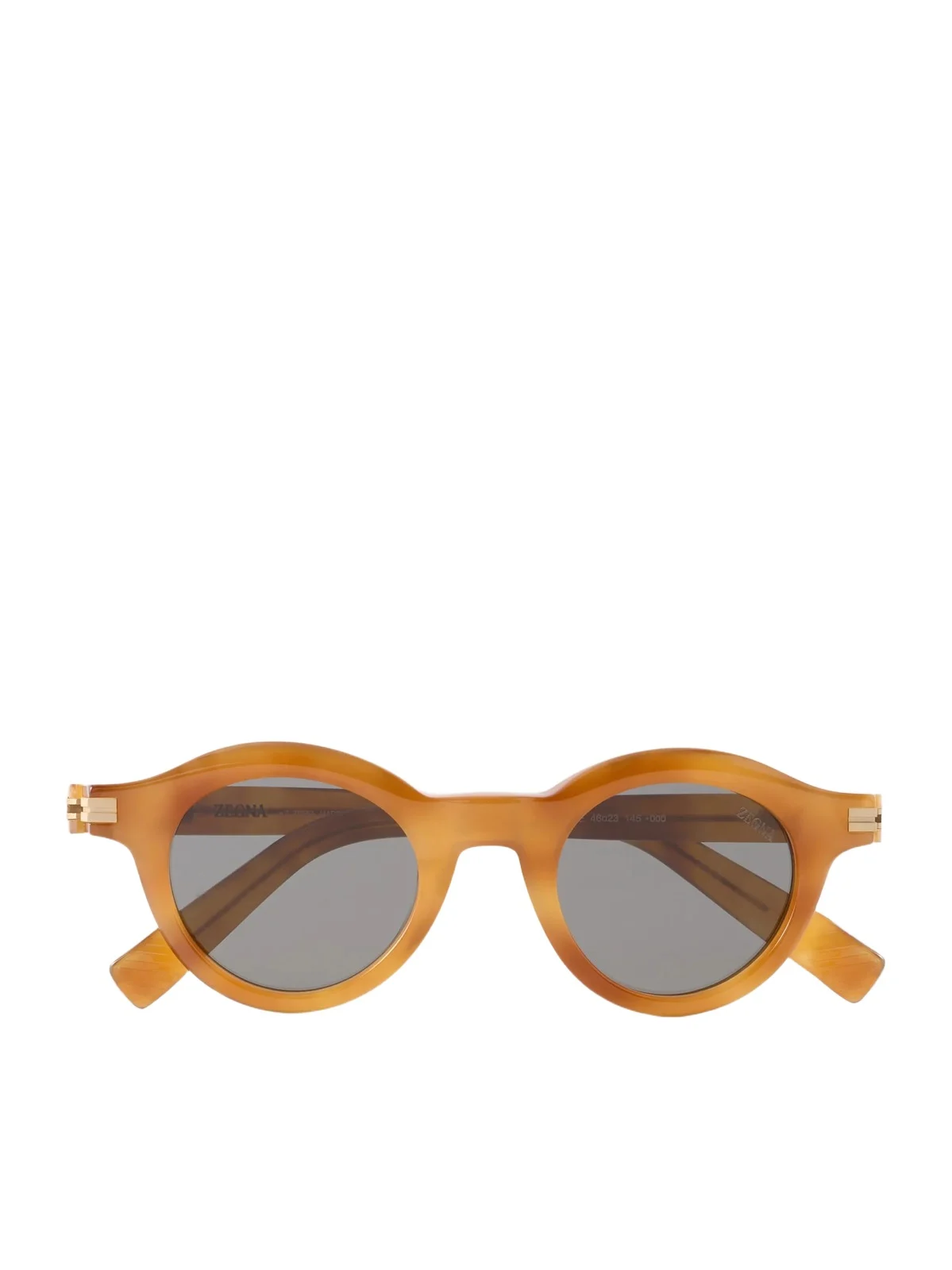 Zegna Round-Frame Tortoiseshell Acetate Sunglasses - Men