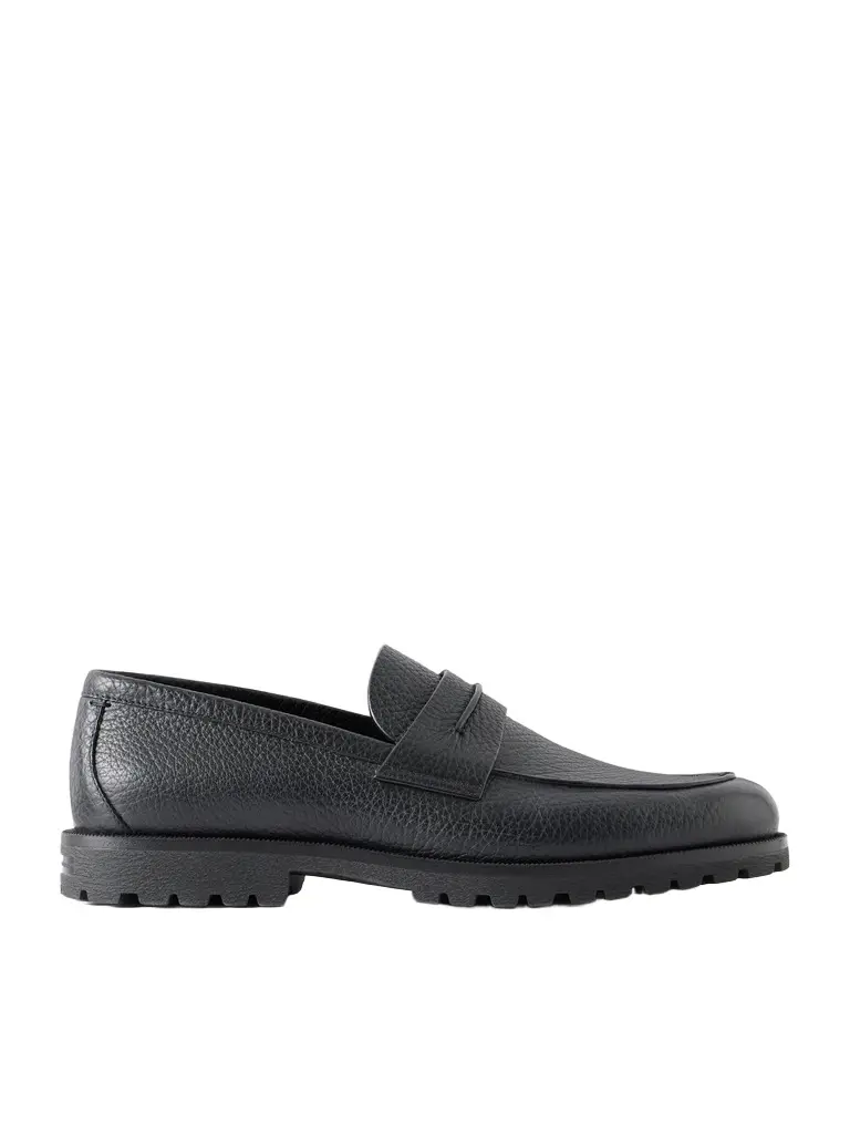Zegna Full-Grain Leather Loafers - Men